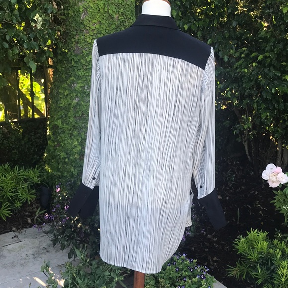 Vince black and white silk top - Picture 5 of 6